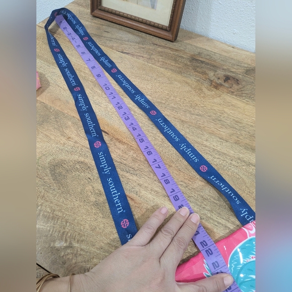 NWOT!! Simply Southern Pink and Teal Palm Print Pouch - Picture 14 of 14